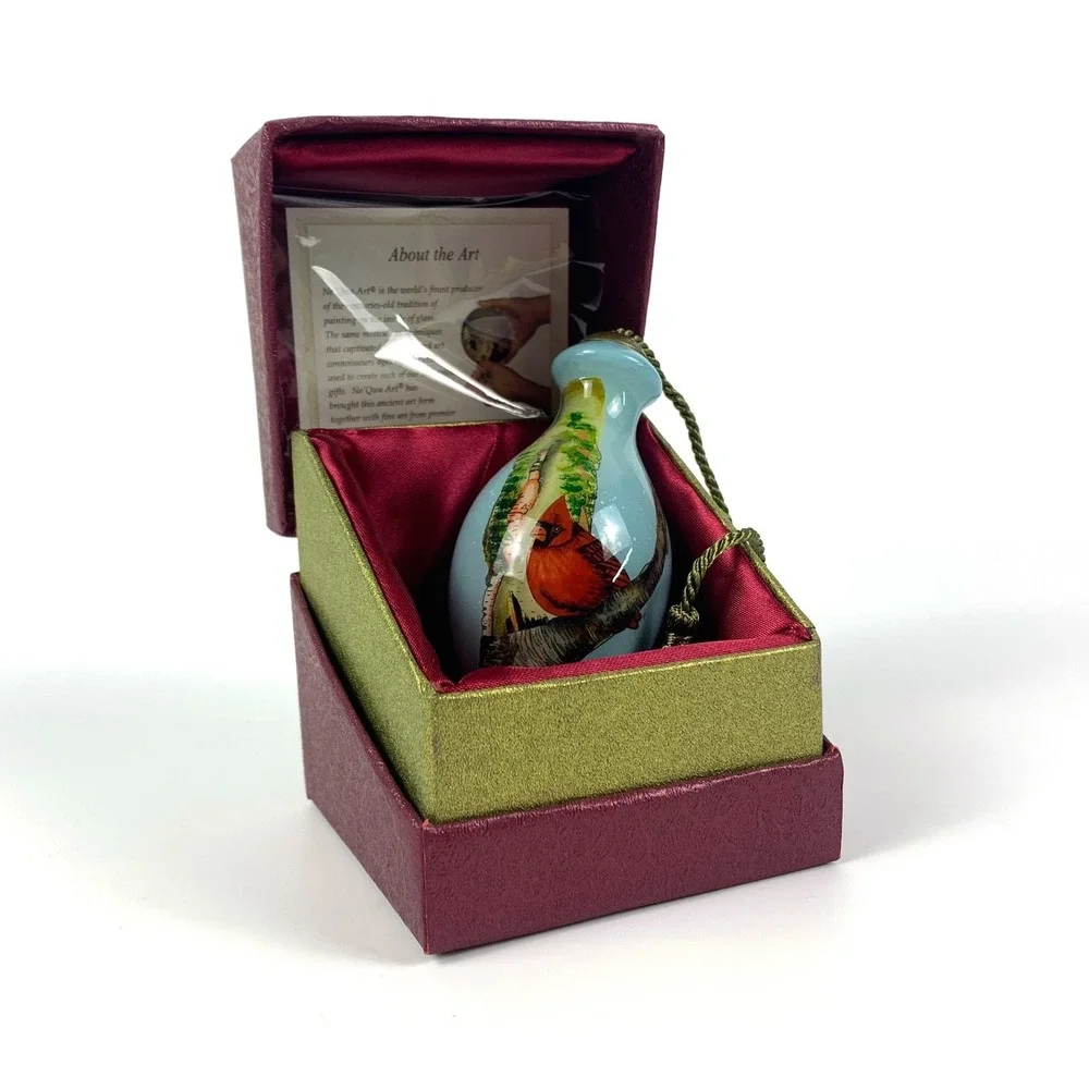 Ne'Qwa Art Near to My Heart Ornament Tracy Lizotte Cardinal Birch‎ Tree Painted